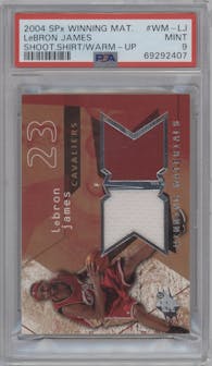 LeBron James from the 2004-05 Upper Deck SPx set graded by PSA and given an overall grade of 9.