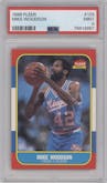 Mike Woodson from the 1986-87 Fleer set graded by PSA and given an overall grade of 9.