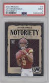 Jayden Daniels from the 2024 Panini Mosaic set graded by PSA and given an overall grade of 9.