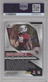 Marvin Harrison Jr. from the 2024 Panini Prizm set featuring a Red/White/Blue Prizm parallel graded by PSA and given an overall grade of 10.