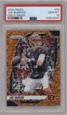 Joe Burrow from the 2024 Panini Prizm set featuring a Disco parallel graded by PSA and given an overall grade of 10.