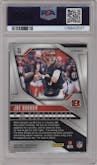 Joe Burrow from the 2024 Panini Prizm set featuring a Disco parallel graded by PSA and given an overall grade of 10.
