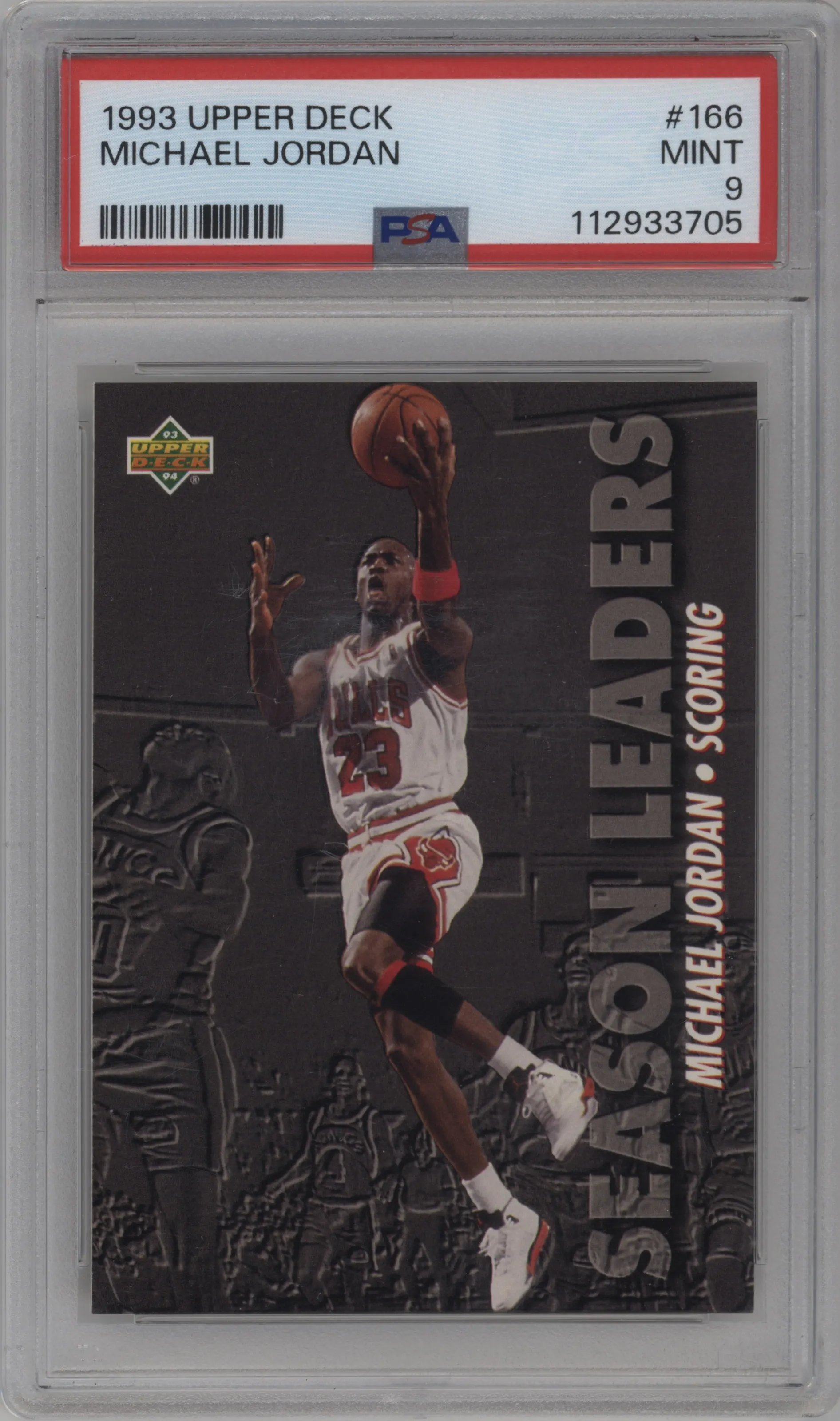 1993 Upper Deck Season Leaders Michael Jordan #166 PSA 9