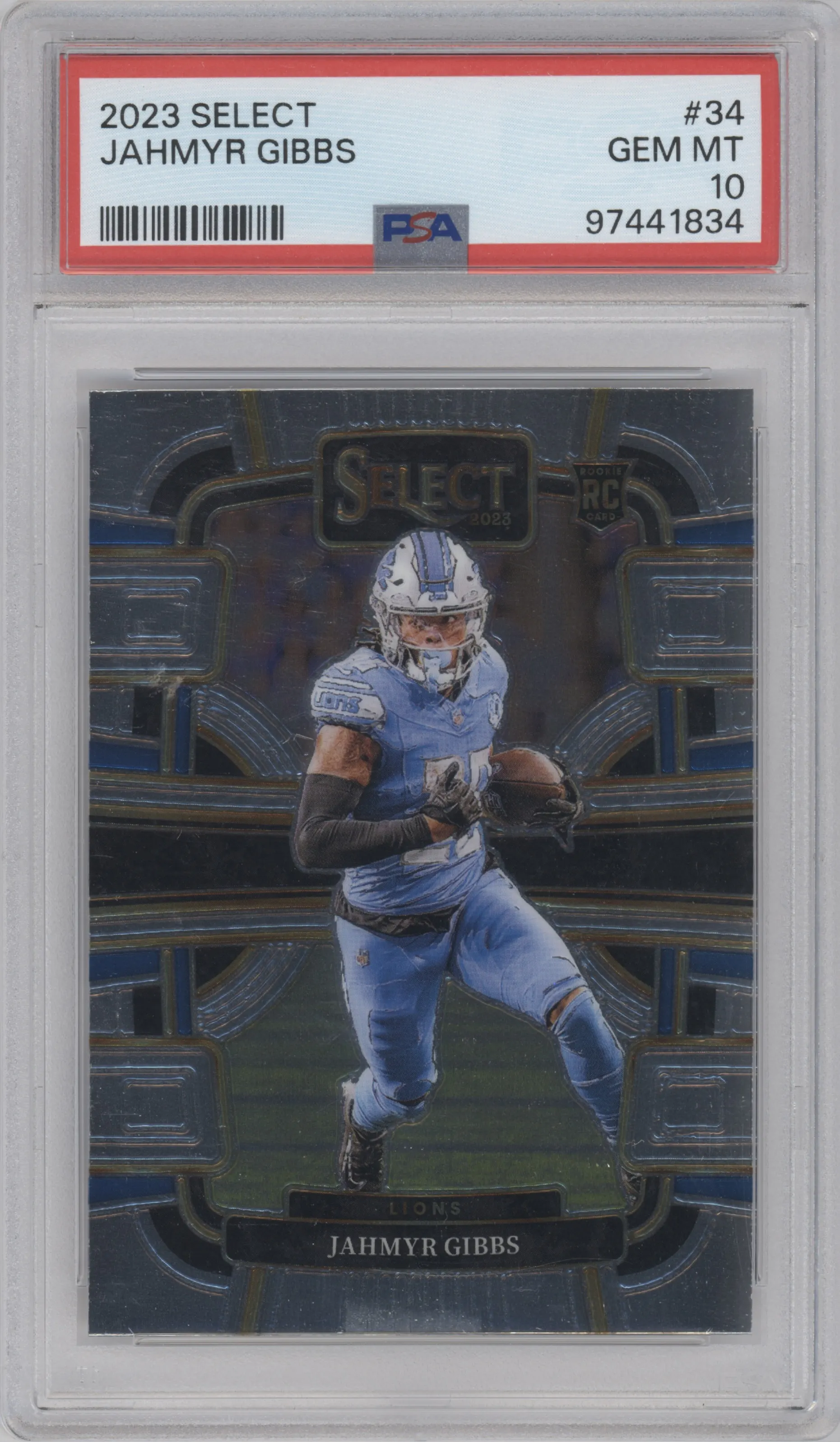 2023 Panini Select Jahmyr Gibbs PSA 10