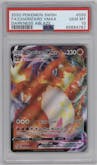 Charizard VMAX from the 2020 Pokemon SWSH set graded by PSA and given an overall grade of 10.