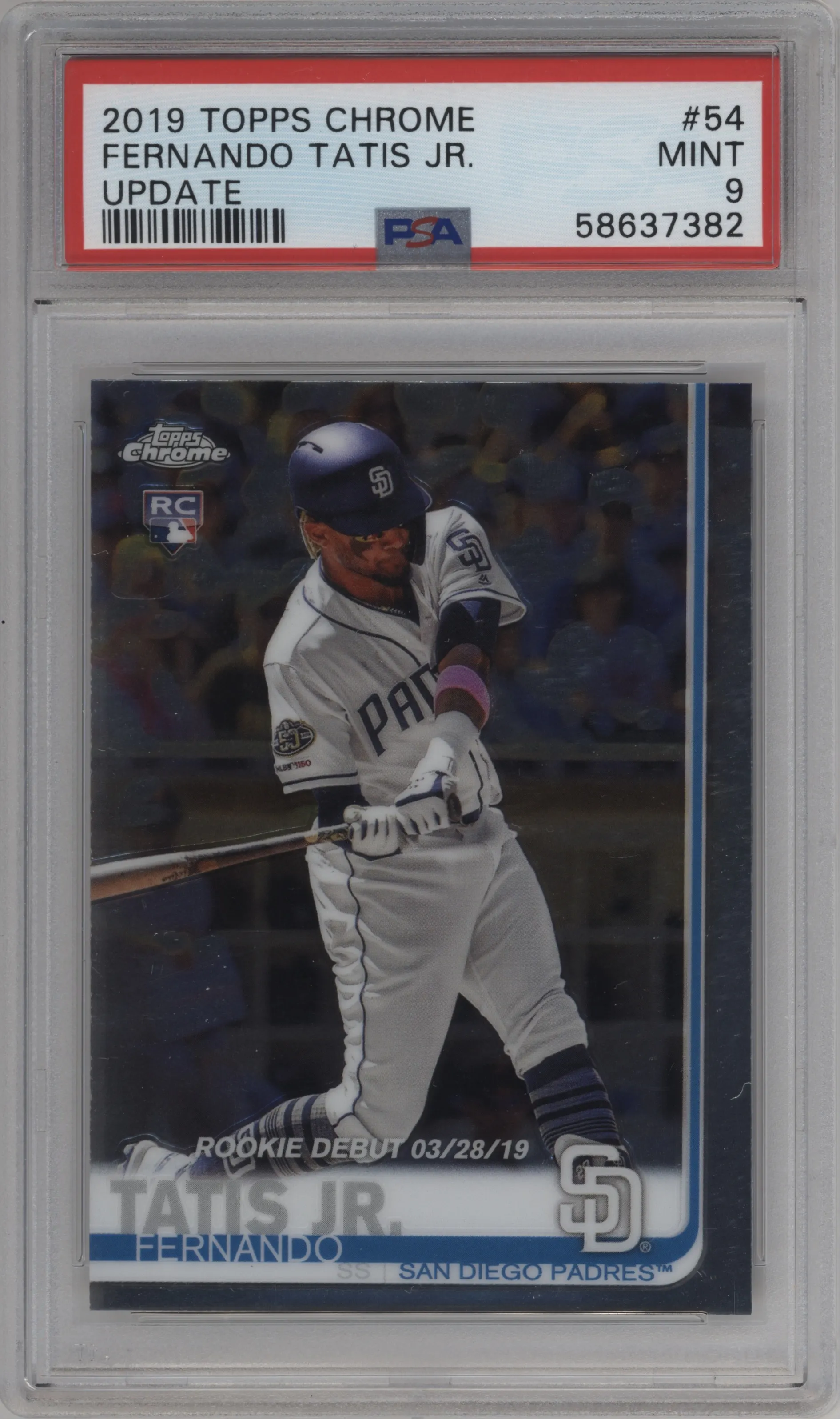 2019 Topps Chrome Update Fernando Tatis Jr. PSA 9
