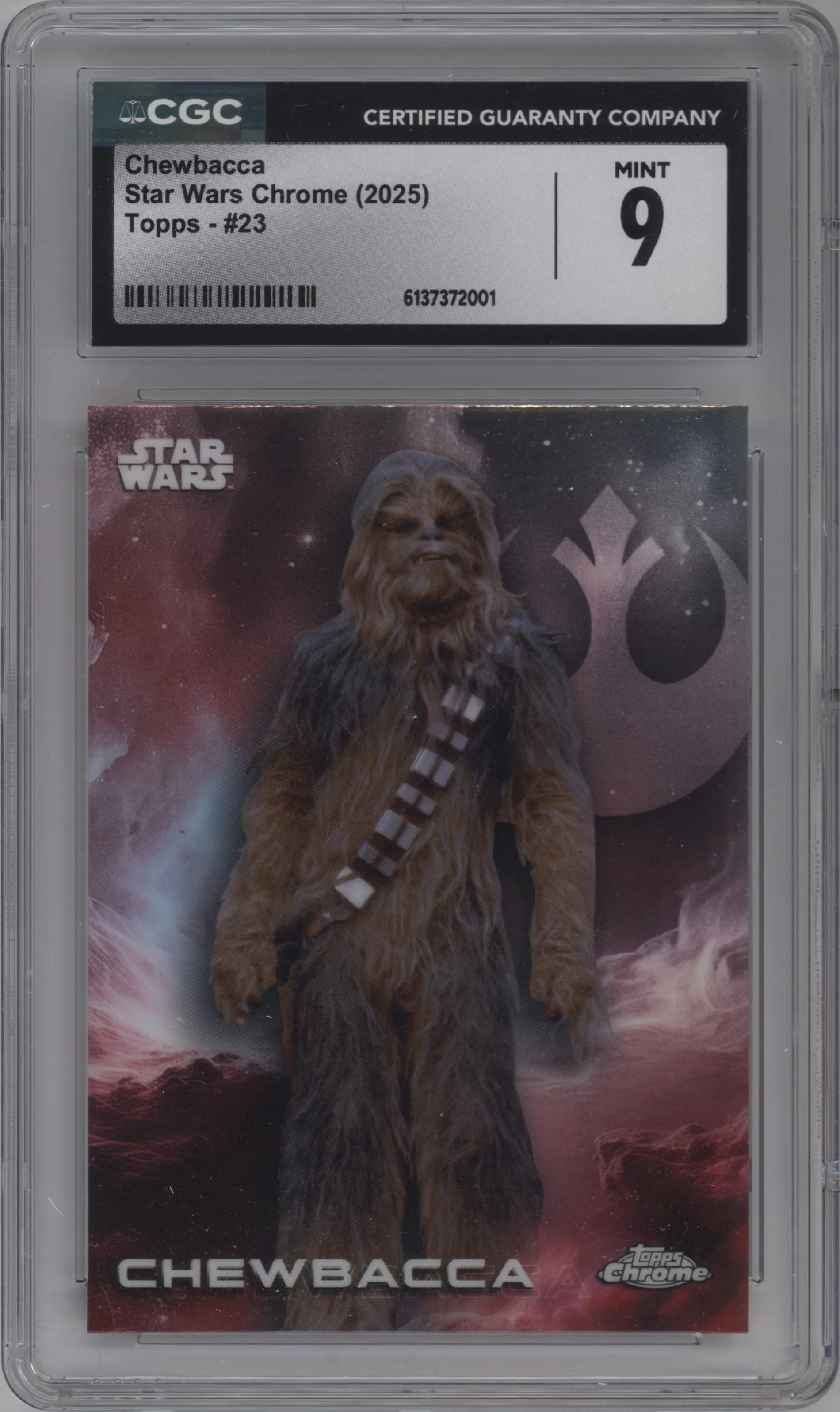 2025 Topps Chrome Star Wars Chewbacca #23 CGC 9