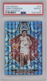 Amen Thompson from the 2023-24 Panini Mosaic set featuring a Reactive Blue parallel graded by PSA and given an overall grade of 10.