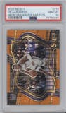 De'Aaron Fox from the 2022-23 Panini Select set featuring a Neon Orange Pulsar parallel graded by PSA and given an overall grade of 10.