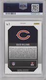 Caleb Williams from the 2024 Panini Prizm set featuring a Silver Prizm parallel graded by PSA and given an overall grade of 9.