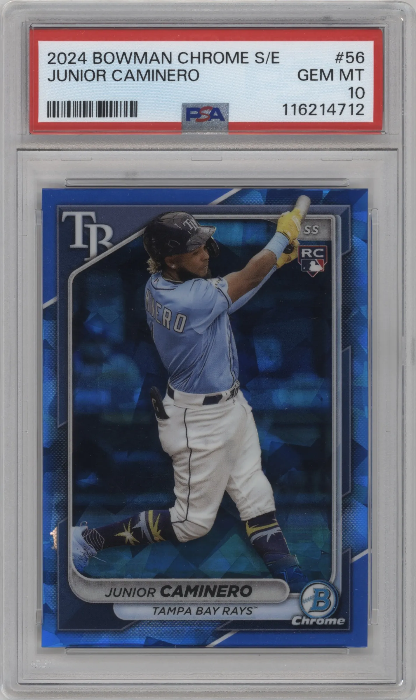 2024 Bowman Chrome Sapphire Junior Caminero #56 PSA 10
