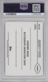Edgerrin Cooper from the 2024 Topps Chrome set featuring a Green Geometric Refractor parallel graded by PSA and given an overall grade of 10.