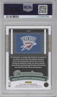 Shai Gilgeous-Alexander from the 2023-24 Panini One and One set graded by PSA and given an overall grade of 10.