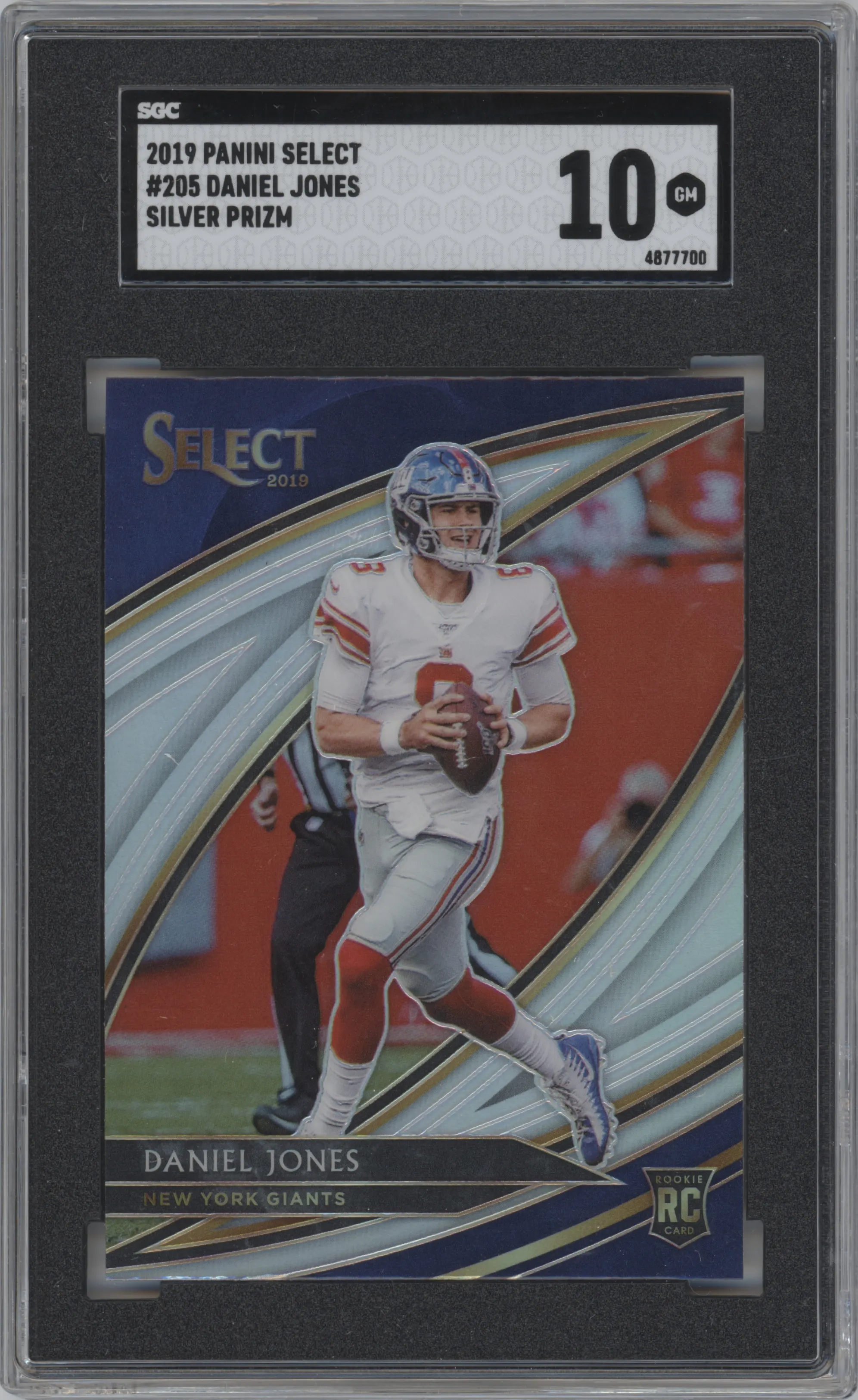 2019 Panini Select Field Lvl. Daniel Jones Silver Prizm SGC 10