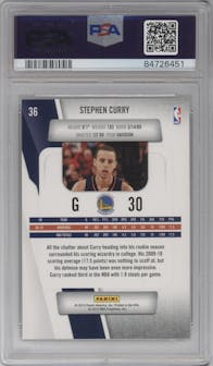 Stephen Curry from the 2010-11 Panini Prestige set graded by PSA and given an overall grade of 10.