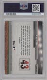 Kyle Teel from the 2024 Bowman set featuring a Mini-Diamond Refractor parallel graded by PSA and given an overall grade of 10.