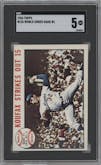 Sandy Koufax from the 1964 Topps set graded by SGC and given an overall grade of 5.