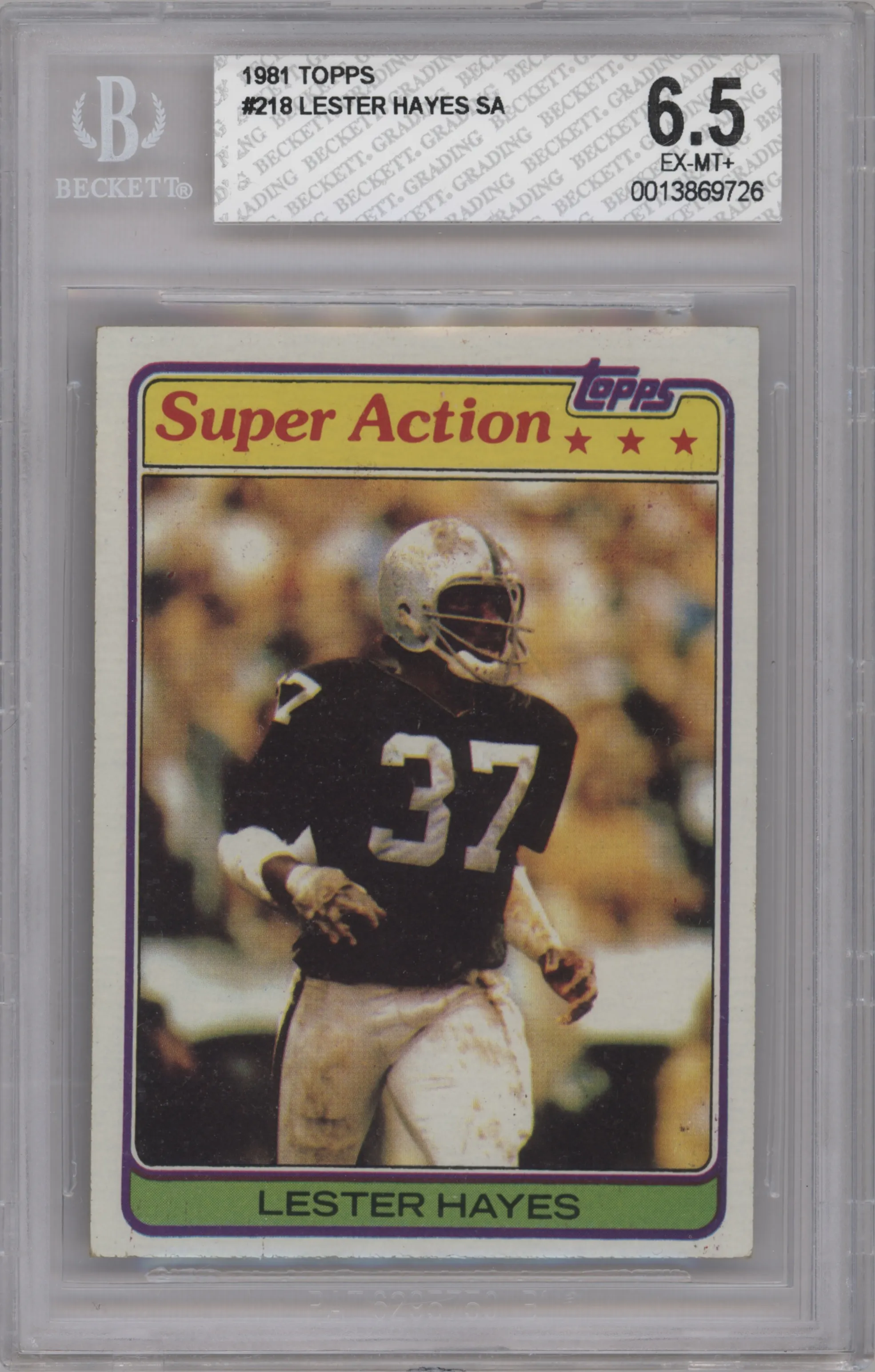 1981 Topps Lester Hayes BGS 6.5