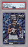 Rome Odunze from the 2024 Donruss set graded by PSA and given an overall grade of 10.