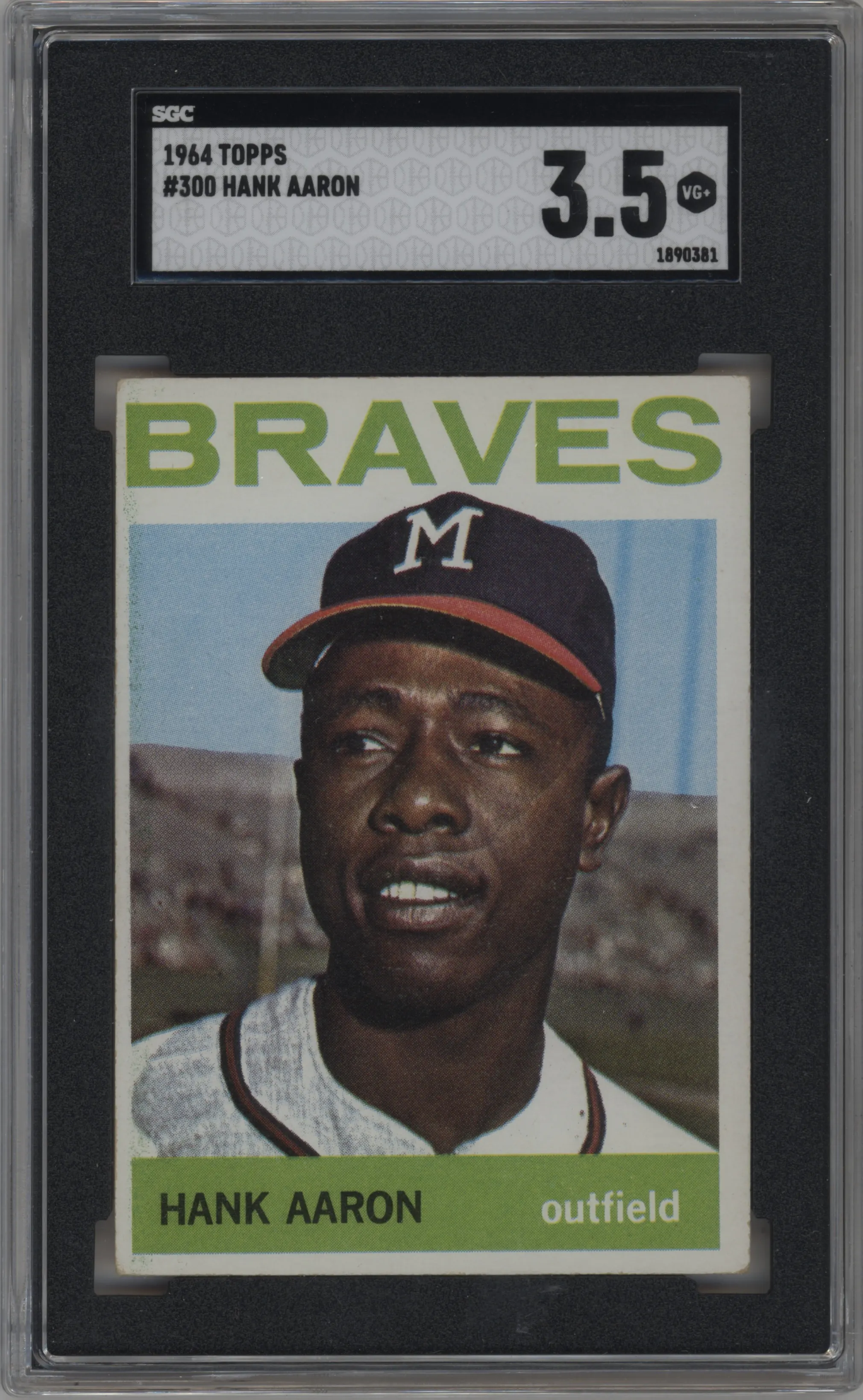1964 Topps Hank Aaron SGC VERY GOOD+ 3.5 #300 SGC 3.5