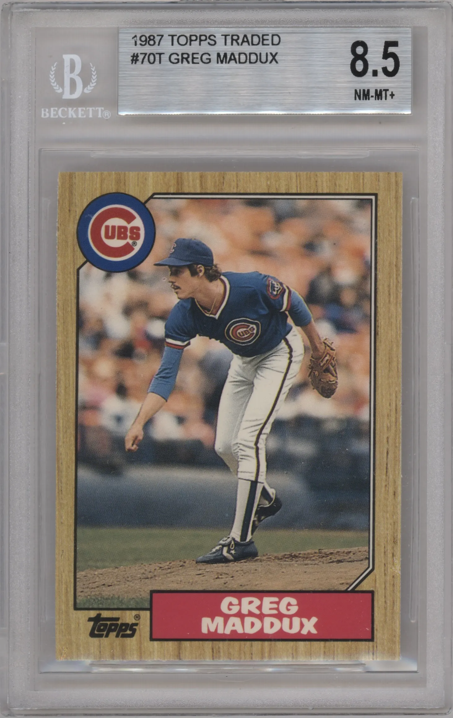 1987 Topps Traded Greg Maddux #70T BGS 8.5