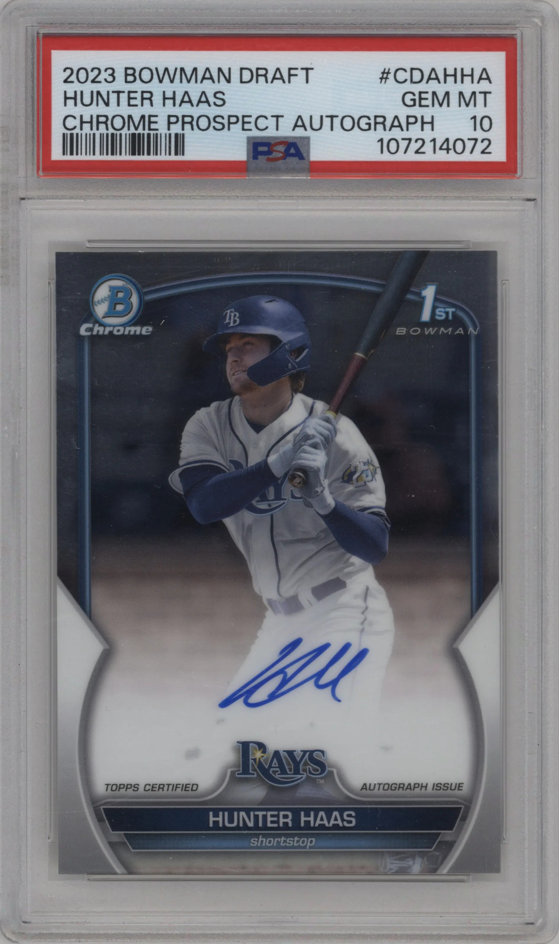 2023 Bowman Draft Chr.Pros.Auto Hunter Haas PSA 10