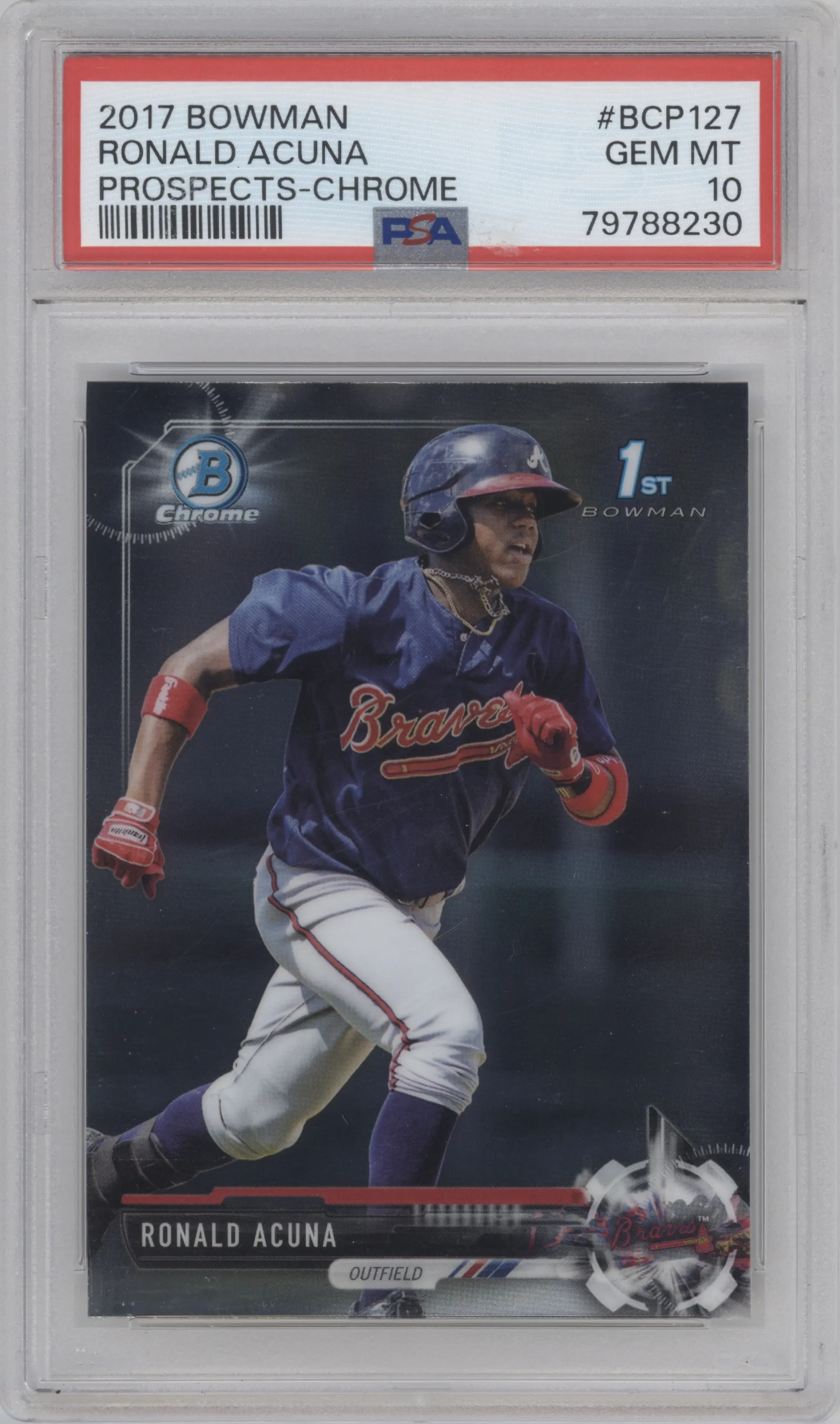 2017 Bowman Chr.Pros. Ronald Acuna PSA 10
