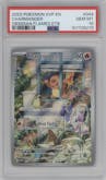 Charmander from the 2023 Pokemon SV set featuring a Obsidian Flames ETB parallel graded by PSA and given an overall grade of 10.
