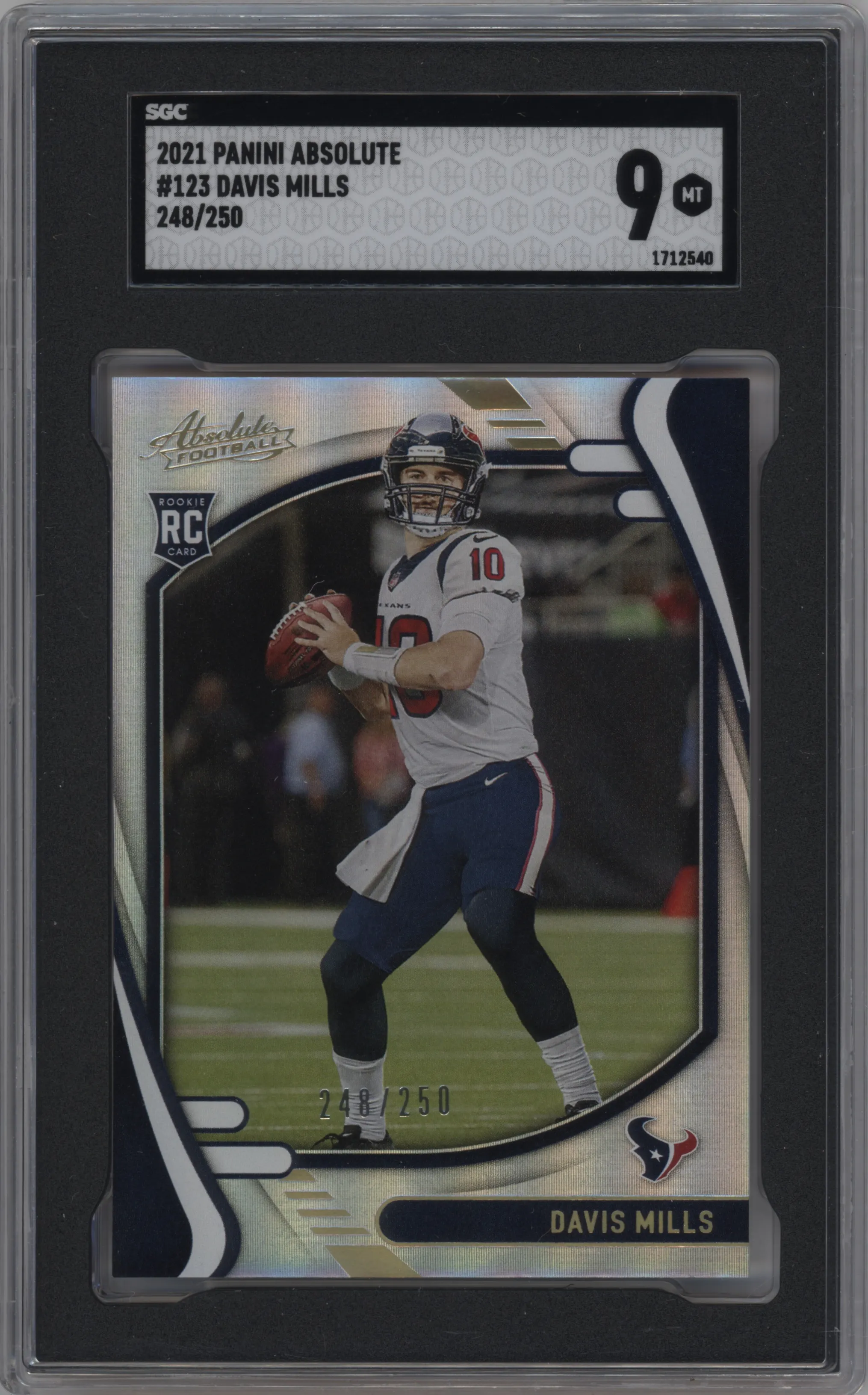 2021 Panini Absolute Davis Mills Spectrum SGC 9