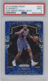 RJ Barrett from the 2019-20 Panini Prizm set featuring a Fast Break Blue parallel graded by PSA and given an overall grade of 9.
