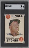 Mickey Mantle from the 1968 Topps set graded by SGC and given an overall grade of 3.