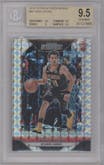 Trae Young from the 2018-19 Panini Prizm Mosaic set graded by Beckett and given an overall grade of 9.5.