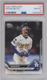 Mookie Betts from the 2025 Topps Now set graded by PSA and given an overall grade of 10.