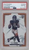 C.J. Stroud from the 2023 Panini Phoenix set featuring a Orange parallel graded by PSA and given an overall grade of 10.