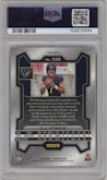 C.J. Stroud from the 2023 Panini Prizm set featuring a Red/White/Blue parallel graded by PSA and given an overall grade of 9.