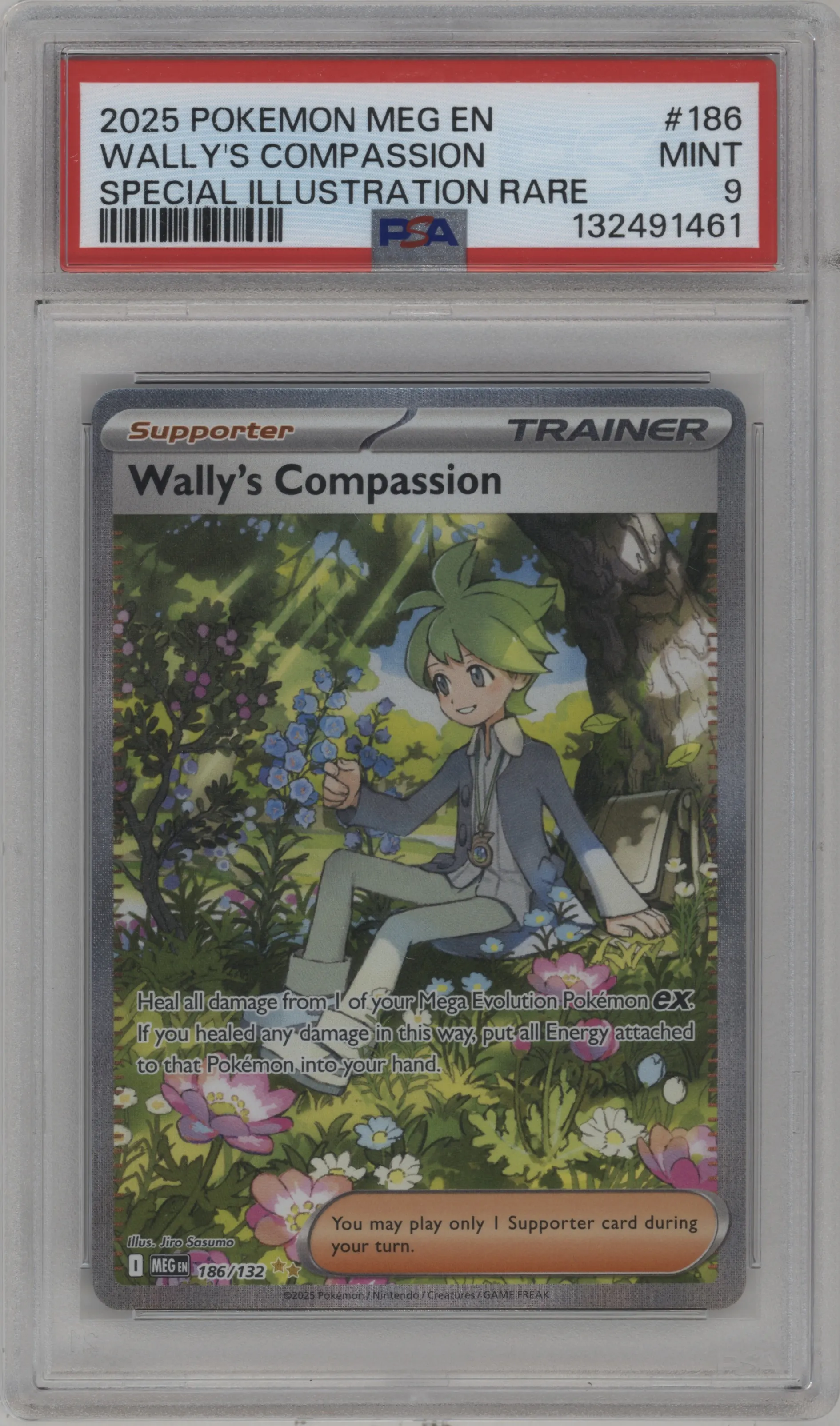2025 Pokemon Mega Evolution Wally's Compassion #186 PSA 9