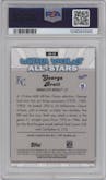 George Brett from the 2024 Topps Chrome set featuring a Green Refractor parallel graded by PSA and given an overall grade of 10.
