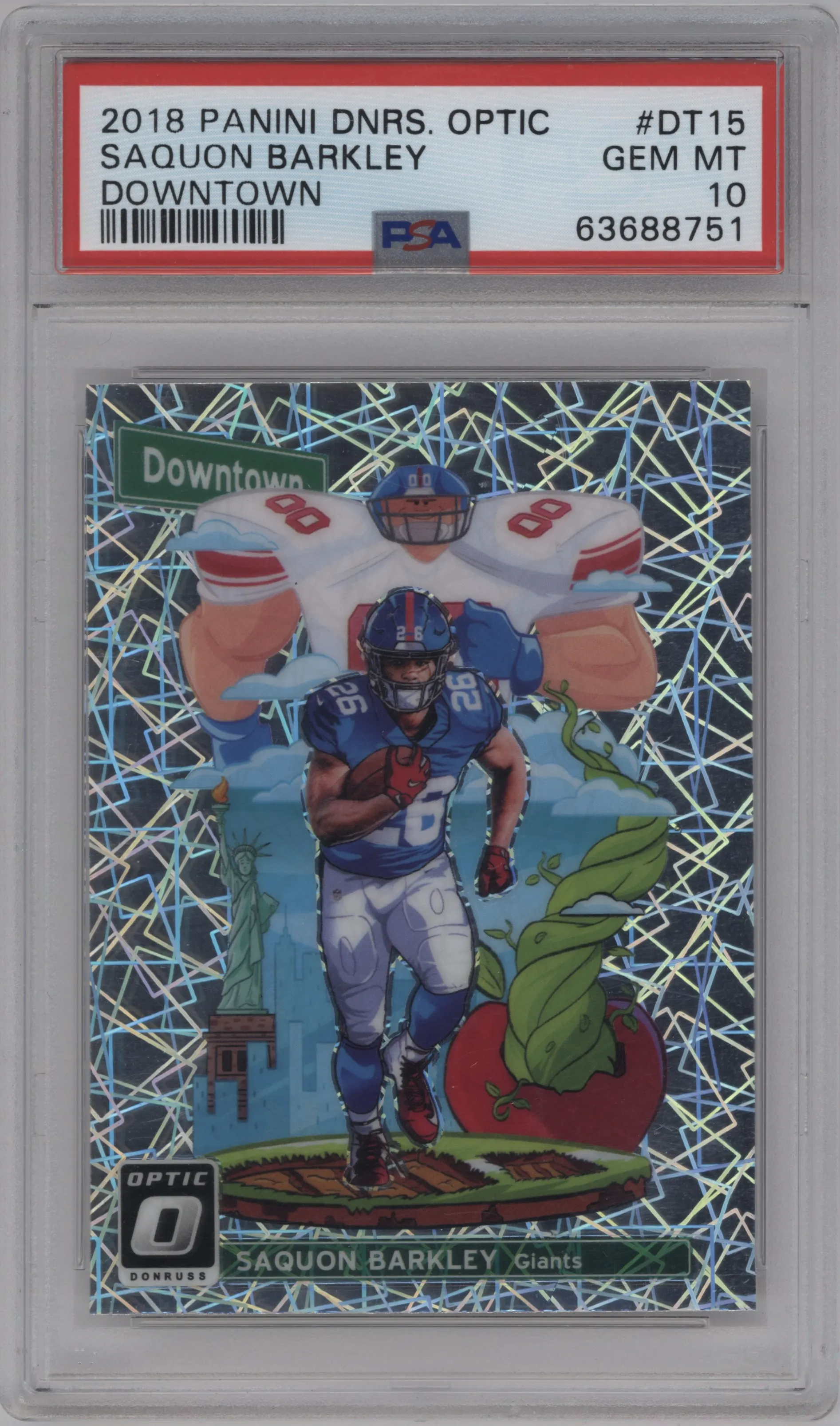 2018 Panini Donruss Optic Downtown Saquon Barkley #DT-15 PSA 10