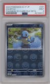 Squirtle from the 2023 Pokemon SV JPN set featuring a Pokemon 151 Card File Set parallel graded by PSA and given an overall grade of 9.