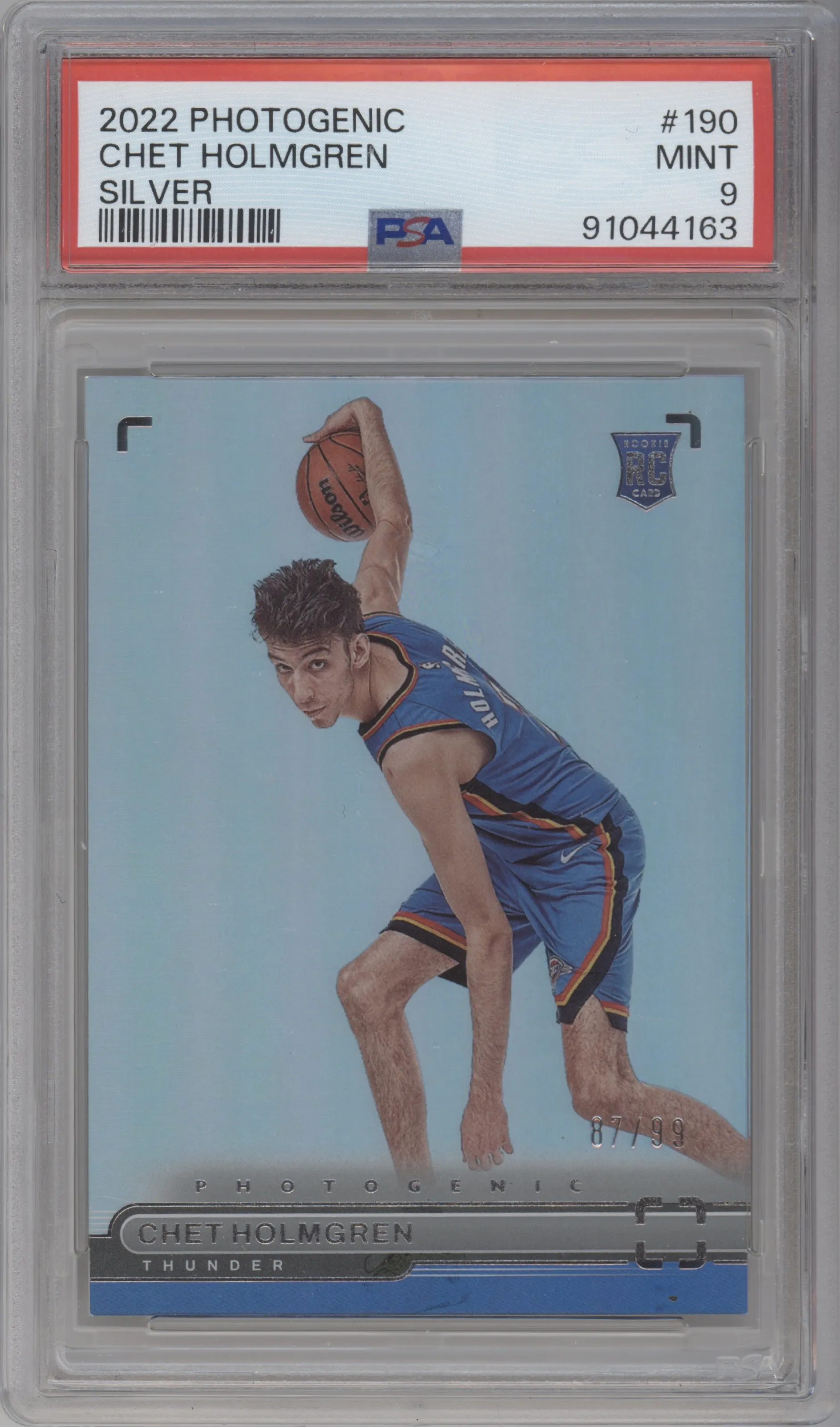2022 Panini Photogenic Chet Holmgren Silver #190 PSA 9