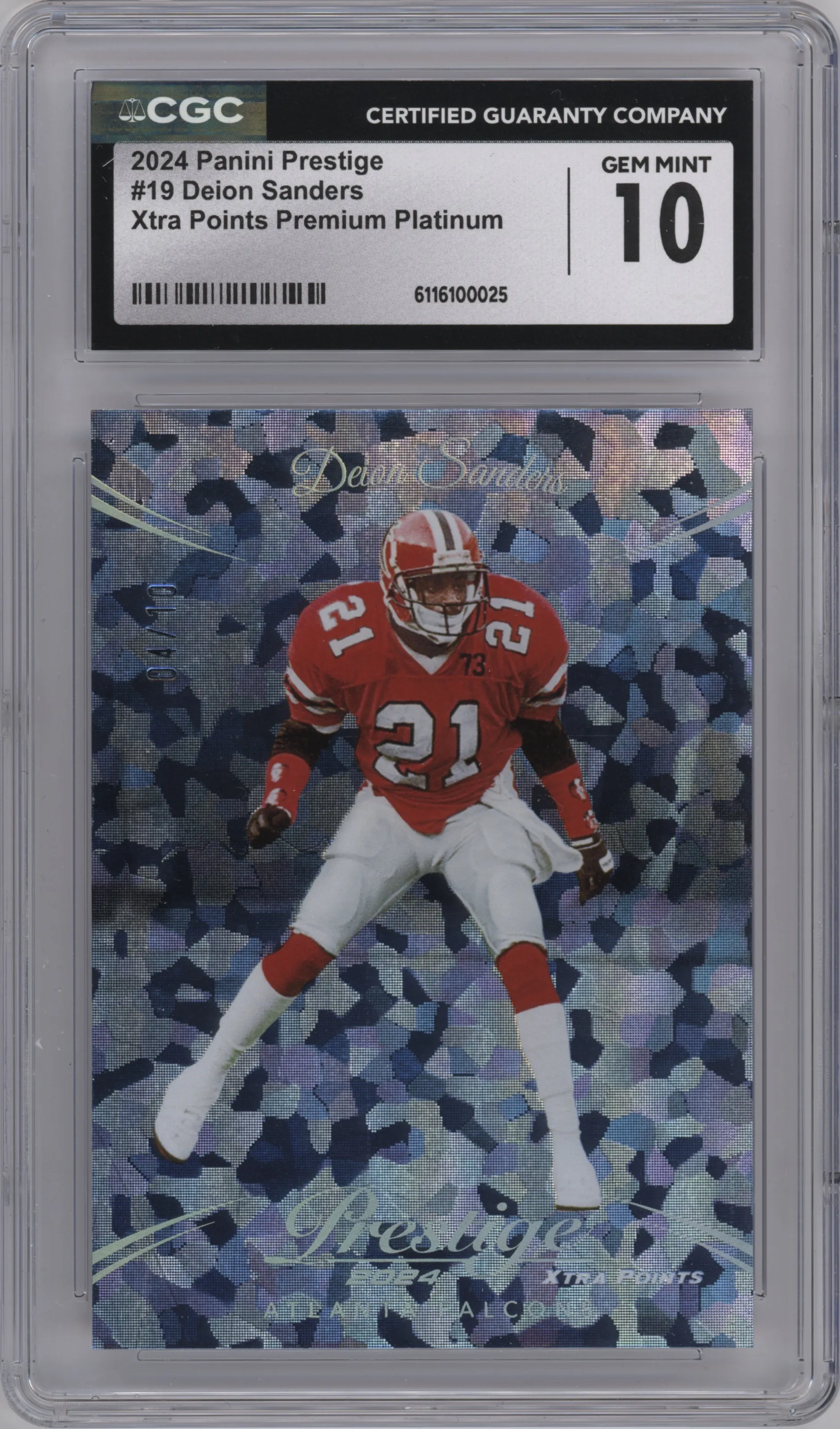 2024 Panini Prestige Deion Sanders Platinum Premium Xtra Points #19 CGC 10
