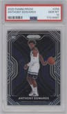 Anthony Edwards from the 2020-21 Panini Prizm set graded by PSA and given an overall grade of 10.