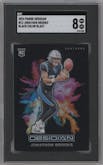 Jonathon Brooks from the 2024 Panini Obsidian set graded by SGC and given an overall grade of 8.