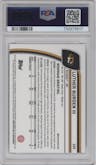 Luther Burden III  from the 2024 Bowman University Chrome Sapphire set featuring a Gold parallel graded by PSA and given an overall grade of 10.