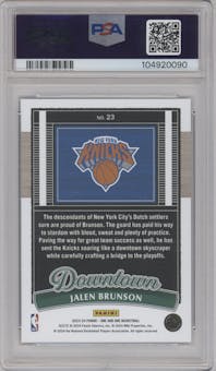Jalen Brunson from the 2023-24 Panini One and One set graded by PSA and given an overall grade of 10.