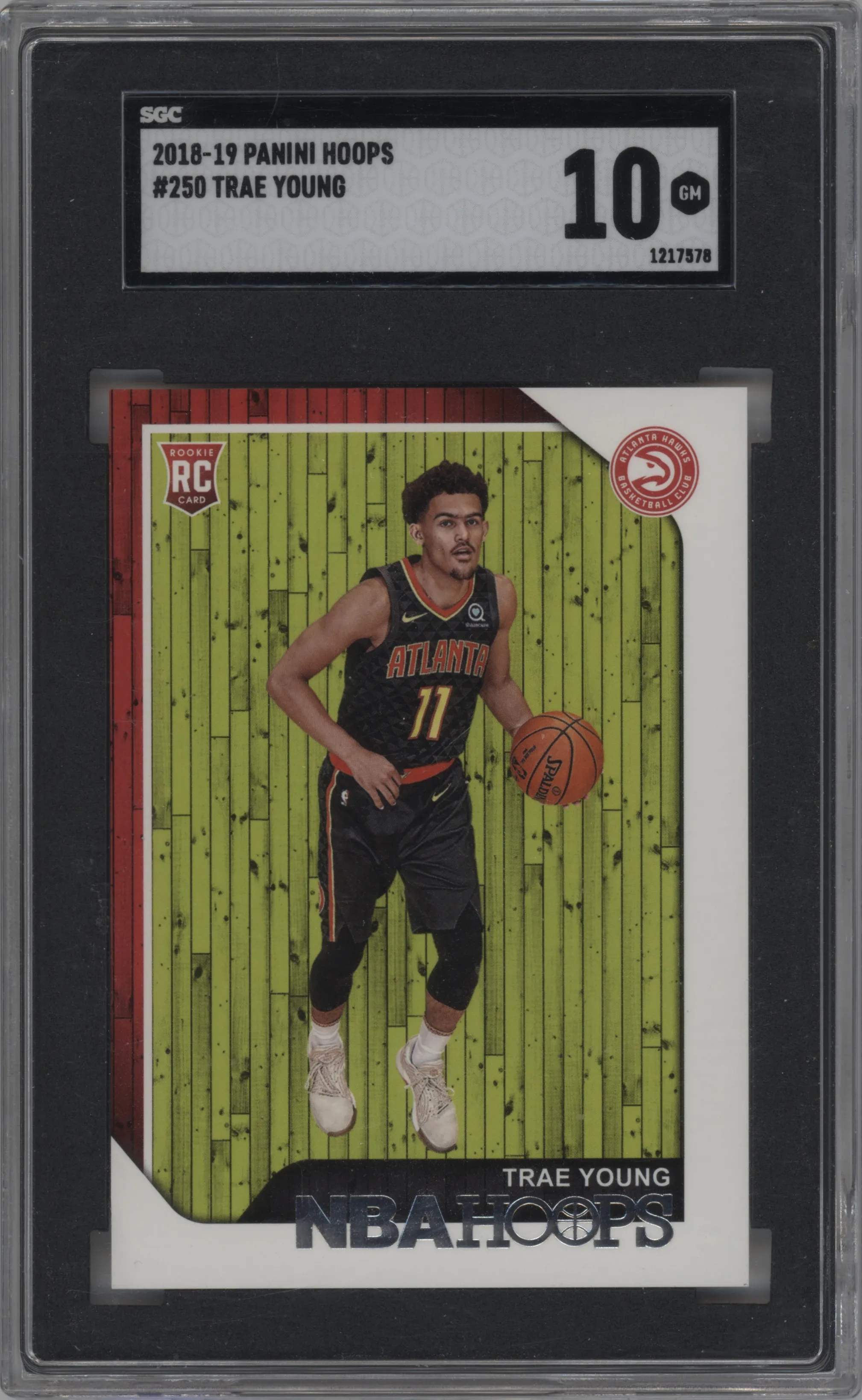 2018 Panini NBA Hoops Trae Young SGC 10