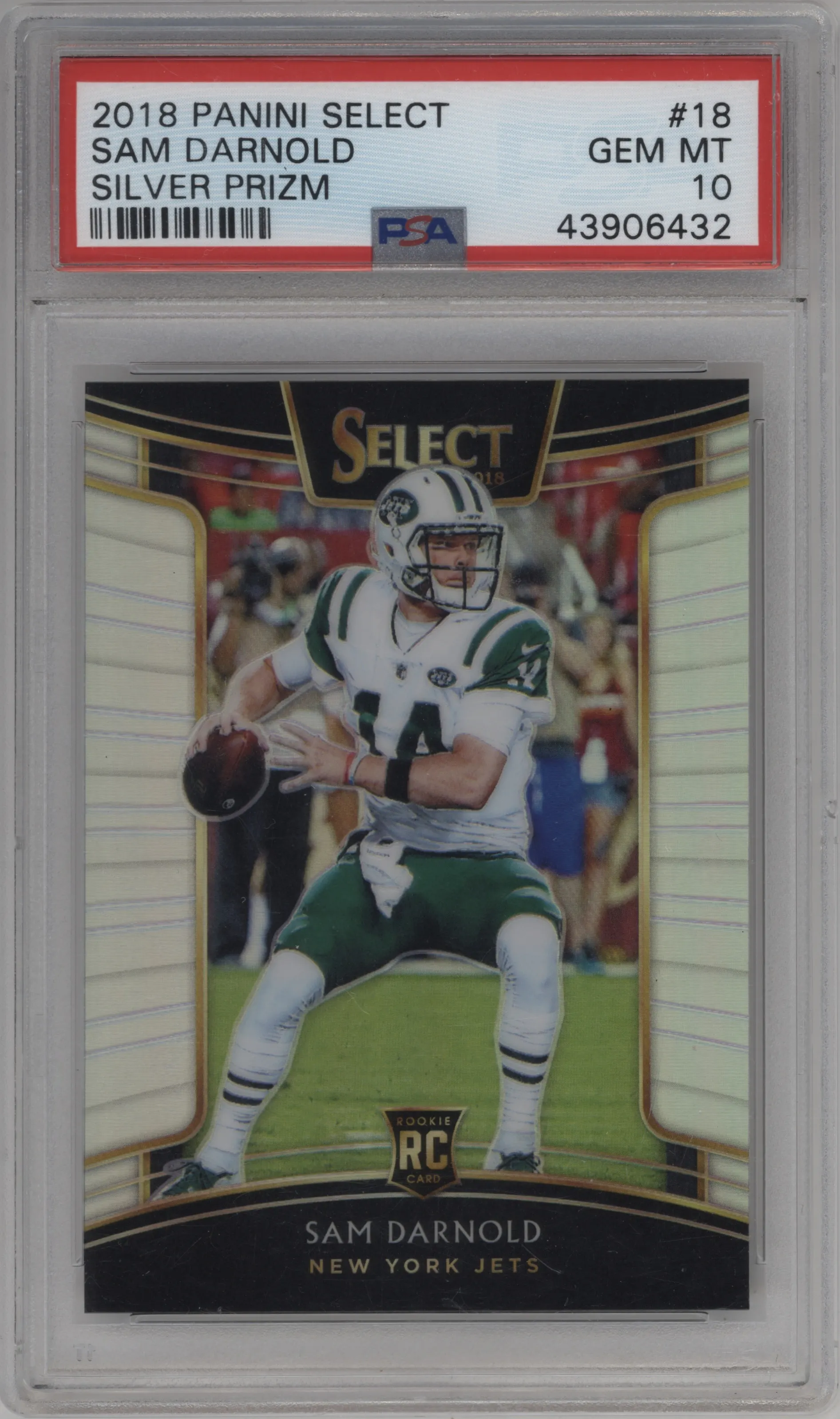 2018 Panini Select Sam Darnold Silver Prizm PSA 10