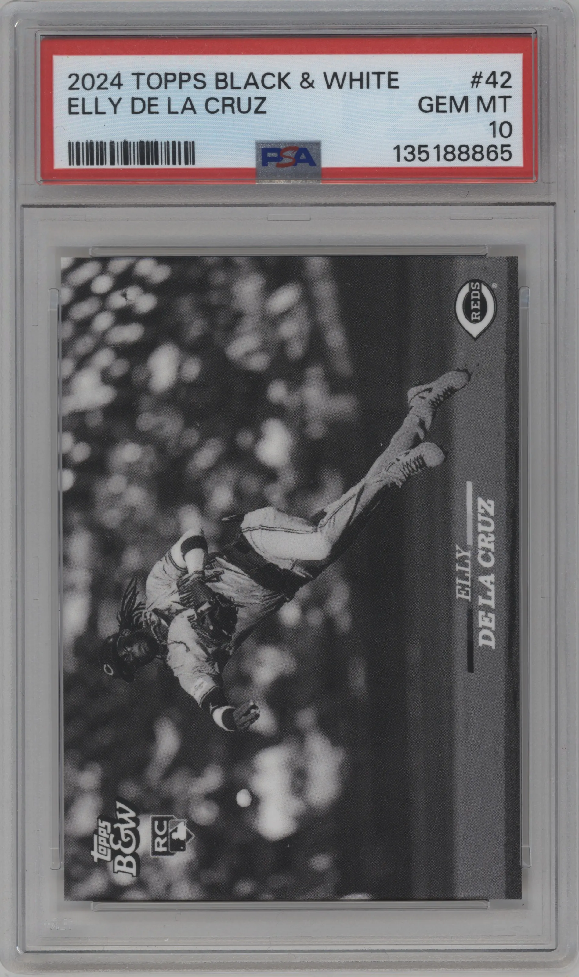 2024 Topps Black & White Elly De La Cruz #42 PSA 10