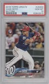 Juan Soto from the 2018 Topps Update set graded by PSA and given an overall grade of 10.
