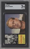 Paul Hornung from the 1962 Topps set graded by SGC and given an overall grade of 7.